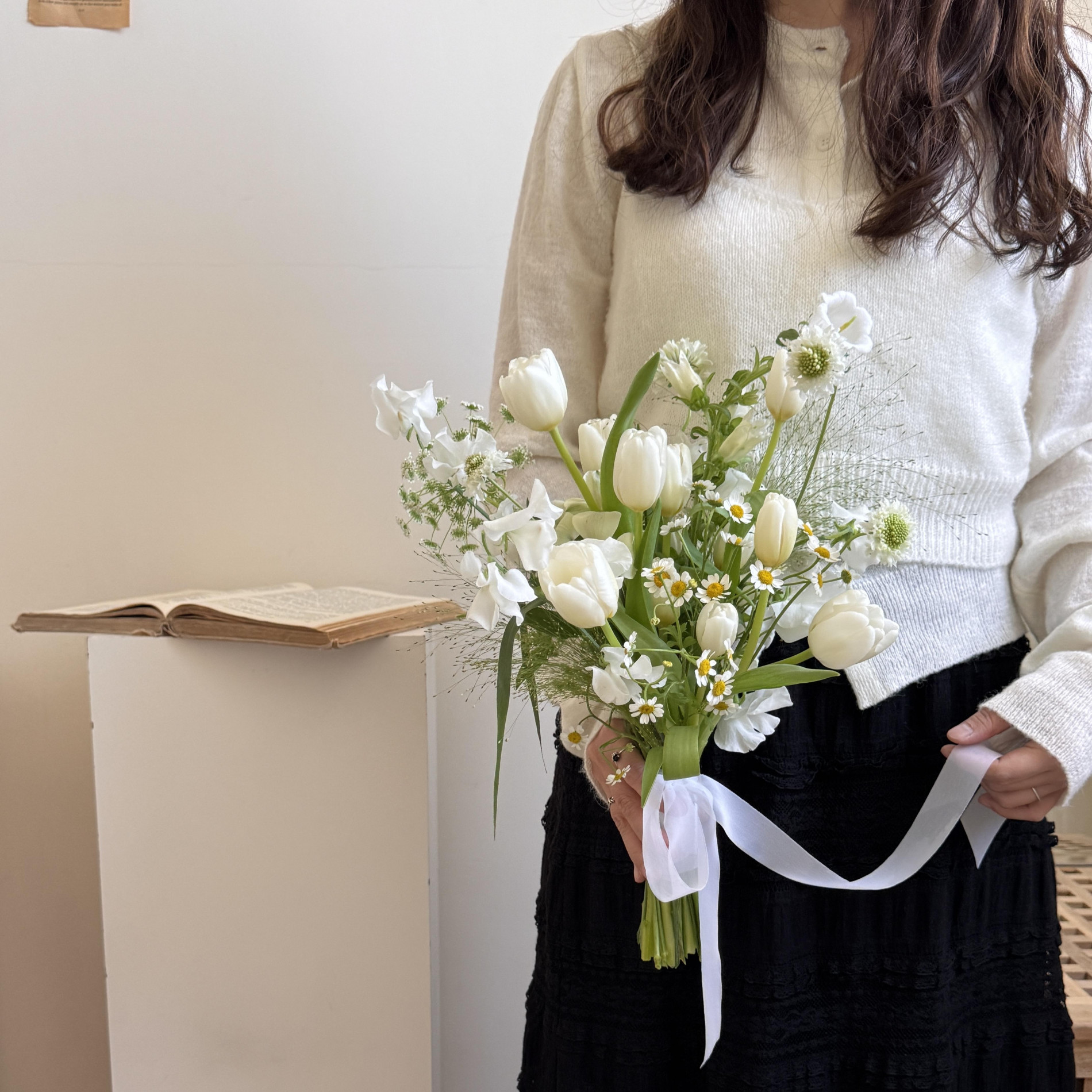 迷霧森林鬱金香韓式捧花 4